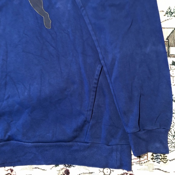 Puma Pullover Hoodie Men Size Medium Blue Color - Picture 3 of 9